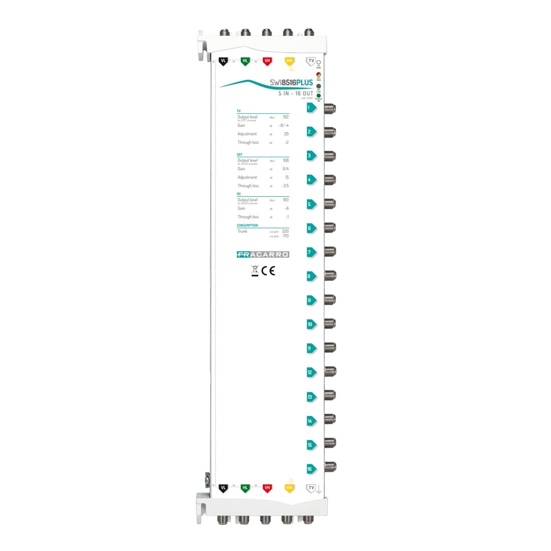 FRACARRO - FRA271063 SWI8516PLUS MSW XS5+ 5IN 16OUT