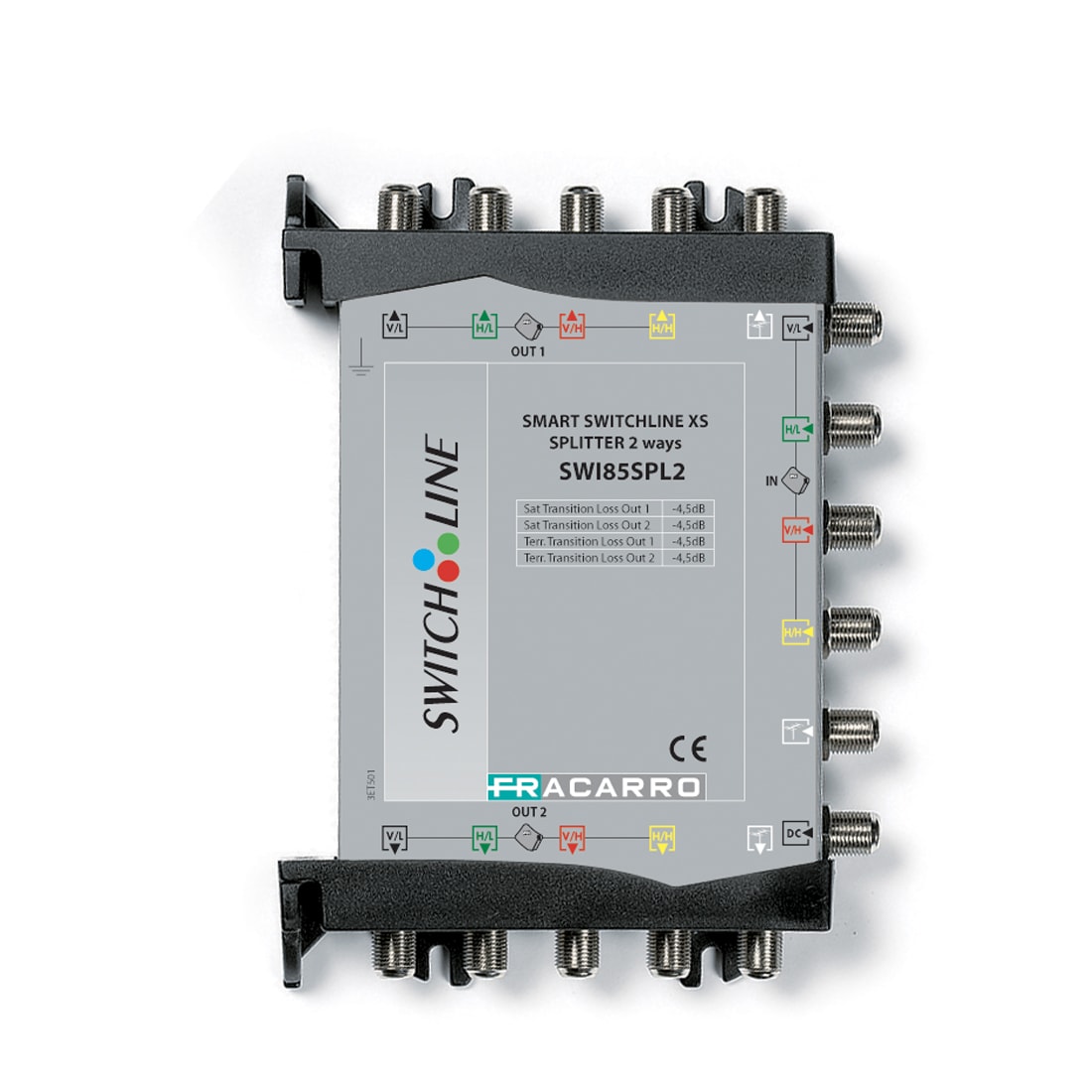 FRACARRO FRA271096 SWI85SPL2 SPLITTER TV/SAT 2 VIE DC