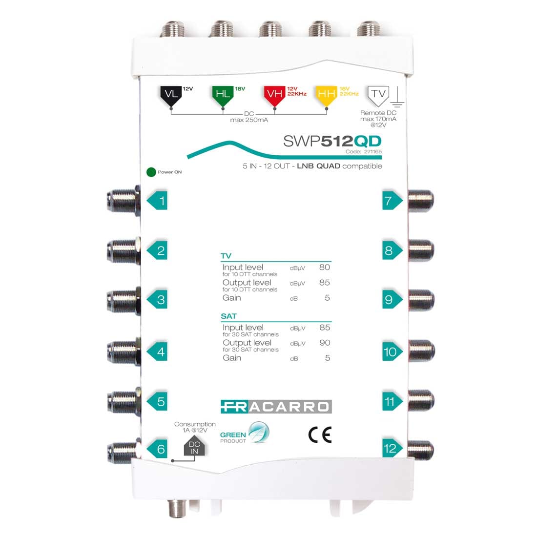 FRACARRO FRA271165 SWP512QD MSW COMP. 5IN 12OUT QUAD