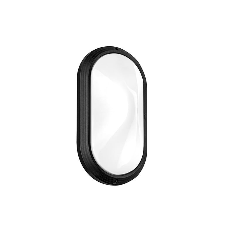 ROSSINI RSS2810-25-N APPLIQUE/PLAFONIERA OVALE NERA E27 IP65