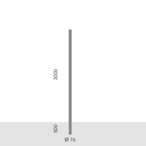SIMES SPA - SMVS.2812.24 PALO 76MM F.T. H 3,0M ANT