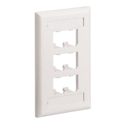 PANDUIT - PANCFPL6IWY FACEPLATE,6PT,SGLGANG,CLASSIC,IW,EA