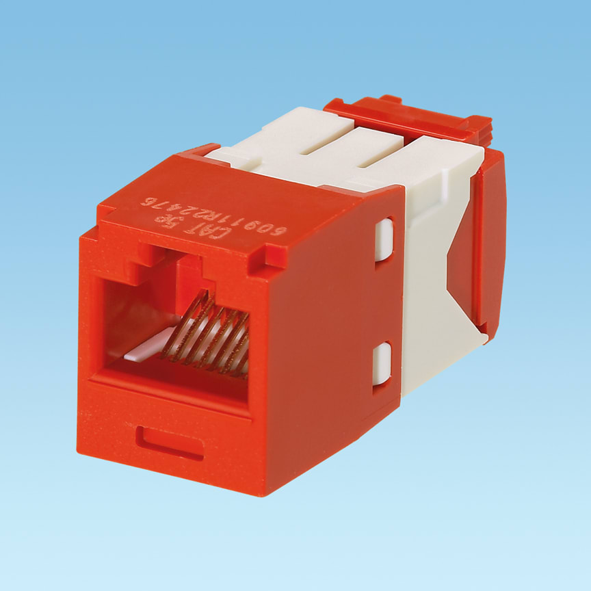 PANDUIT - PANCJ5E88TGRD PRESA MINICOM RJ45 UTP CAT 5E ROSSA