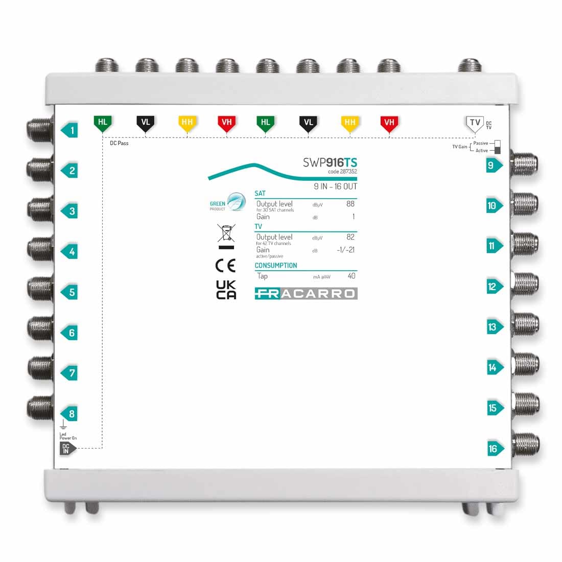 FRACARRO FRA287352 SWP916TS MSW COMP 9IN 16OU TV A/P