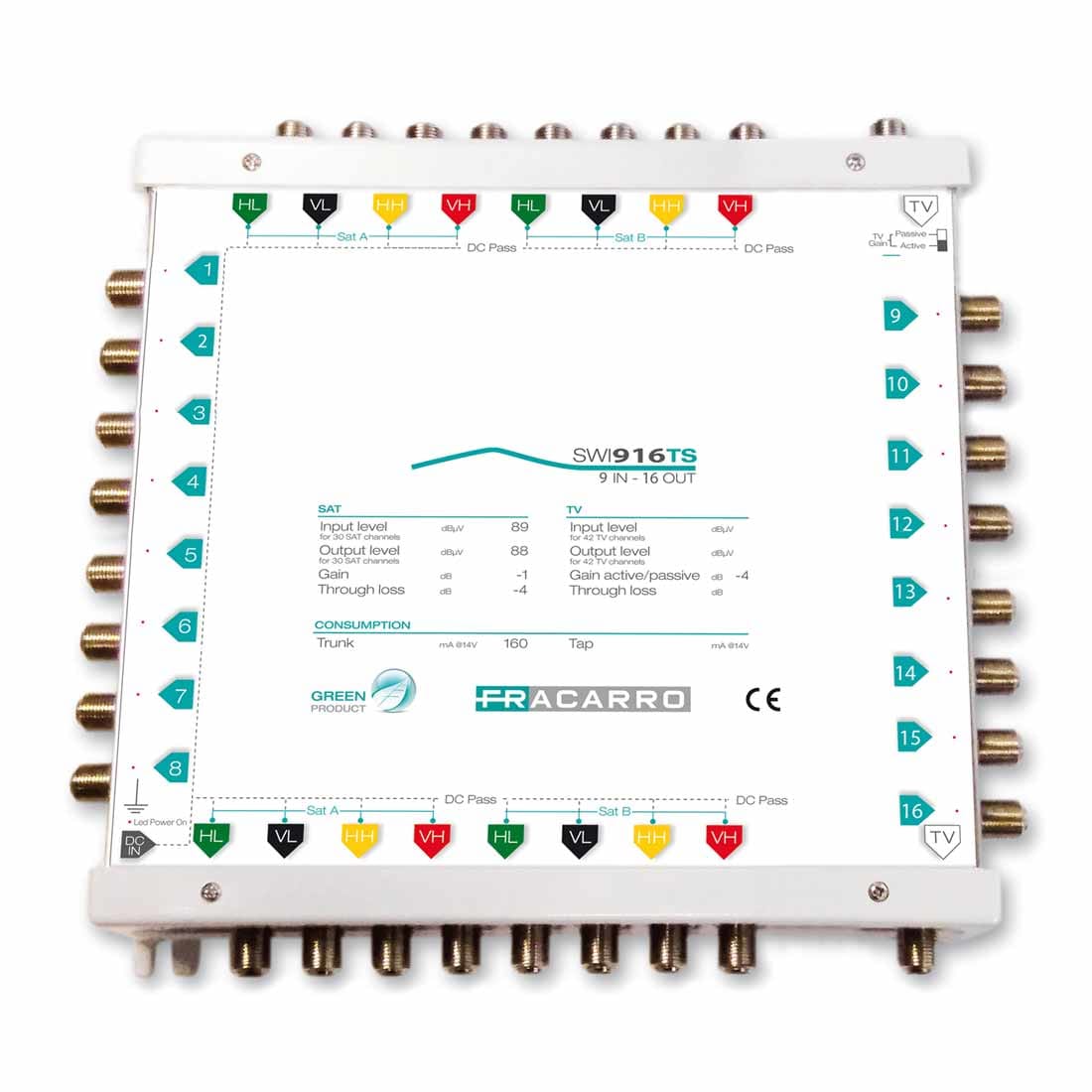 FRACARRO - FRA287362 SWI916TS MSW CASC 9IN 16OU TV A/P