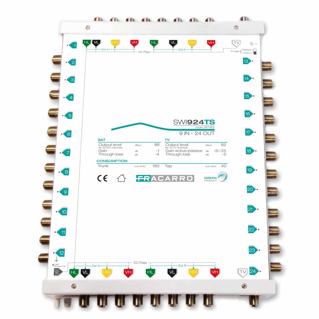 FRACARRO - FRA287363 SWI924TS MSW CASC 9IN 24OU TV A/P