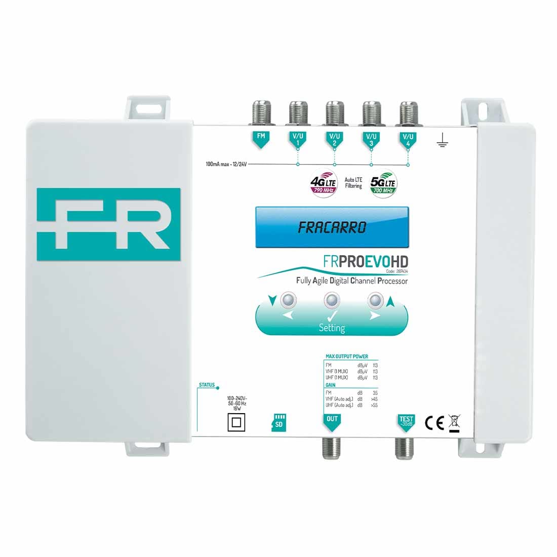 FRACARRO FRA287434 FRPRO EVO HD CENTR.TV COMPATTA PROGR