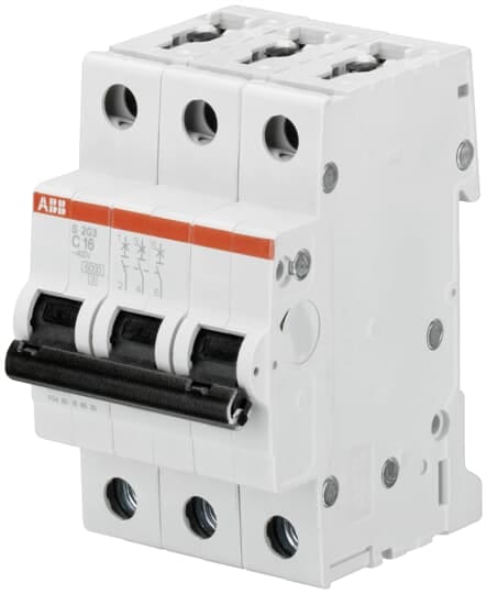 ABB SPA - ABBS468008 S203 C16 INTERRUTTORE AUTOMATICO 6KA 3P