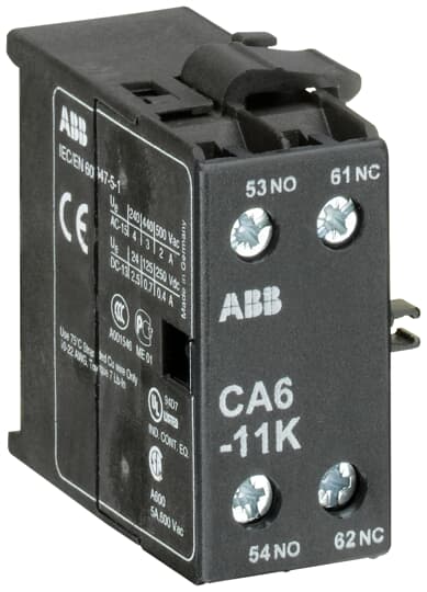 ABB SPA - ABBEL 520 3 CA6-11K contatto aus.lat. 1NA+1NC x K6, KC6