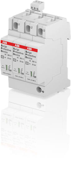 ABB SPA ABBOVR023L40350TS OVR T2 3L 40-350 P TS SPD 3P 40KA 350V Q