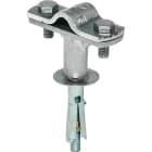 JUPITER SATI - JUP3111151 Supporto per tondo in zamak zincata con tassello in ferro 9x45 mm per piatti 20-30 mm