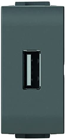 4 BOX SRL - 4BX4B.G12.USB USB 2.1A PER GEWISS CHORUS NERO