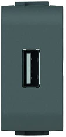 4 BOX SRL - 4BX4B.G12.USB USB 2.1A PER GEWISS CHORUS NERO