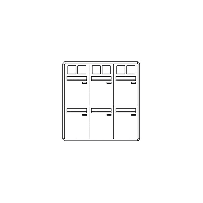 COMELIT GROUP S.P.A. - COE3256/VAI/PW CASELLARIO POSTCOM PW, 6 CAS.POST. VERT,