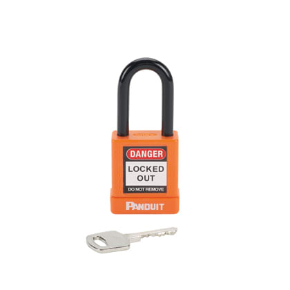 PANDUIT - PANPSL-8OR NON-CONDUCTIVE LOCK,1.50IN SHACKLE,OR,EA