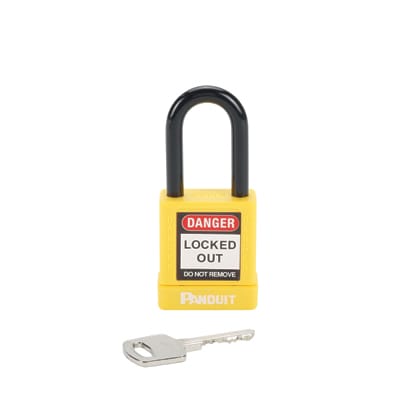 PANDUIT - PANPSL-8YL NON-CONDUCTIVE LOCK,1.50IN SHACKLE,YL,EA
