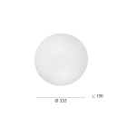 ROSSINI - RSS3618-35-LED APPLIQUE/PLAFONIERA IN VETRO BIANCO LED