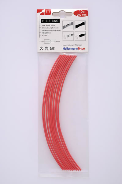 HELLERMANNTYTON Srl HEE308-30160 TERMORESTRINGENT 3:1 RD BLIST 1,5/0,5 HI