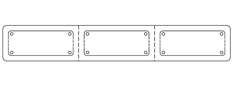 GRAFOPLAST SRL - GRASI2K301W TARGA ADES.FORATA 70X30MM BIANCA 20PZ
