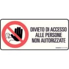 GRAFOPLAST SRL - GRALC10130P1 DIVIETO DI ACCESSO IN PVC 350X150 1PZ/FG