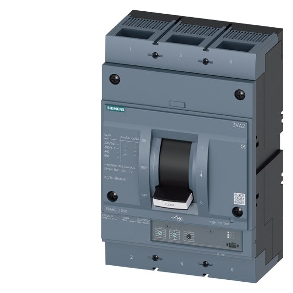 SIEMENS SIE3VA25805HL320AA0 INT.AUT.3VA 800A 3P 55KA ETU3 LI L/T