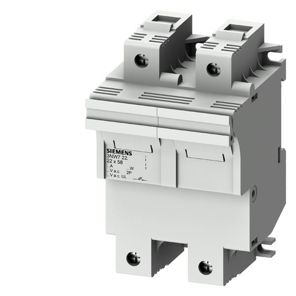 SIEMENS SIE3NW7221 BASE SEZ.X FUS. CILINDR.22X58 2P