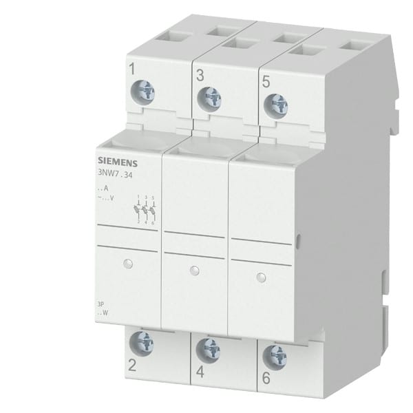 SIEMENS SIE3NW7334 BASE SEZ.X FUS. 8,5X31,5 20A 3P SEGN.3U