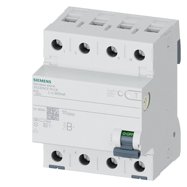 SIEMENS SIE5SV36444KK14 DIFF 4P 40A 300MA TIPO B+ 4UM