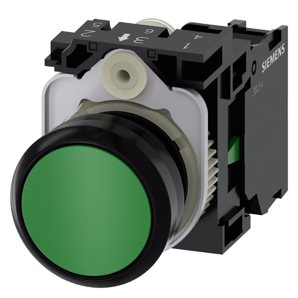 SIEMENS SIE3SU11000AB401BA0 PULS. PIATTO VERDE 1NA