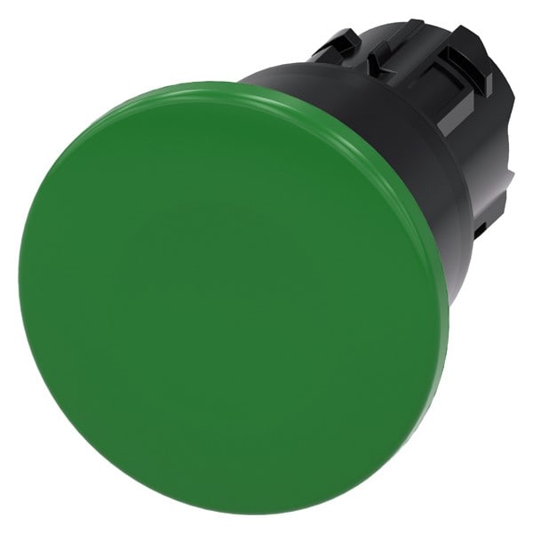 SIEMENS SIE3SU10001BA400AA0 PULS. FUNGO VERDE SBLOCCO TRAZIONE 40MM