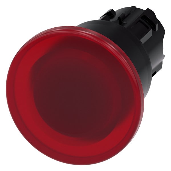 SIEMENS SIE3SU10011BA200AA0 PULS.LUM.FUNGO ROSSO SBLOC. TRAZ. 40MM
