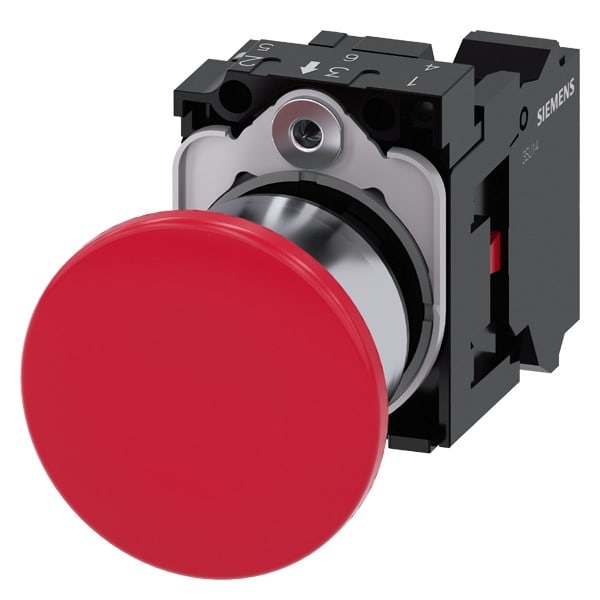 SIEMENS SIE3SU11501BA203CA0 PULS.FUNGO ROSSO TRAZ MOLLA 40MM 1NC