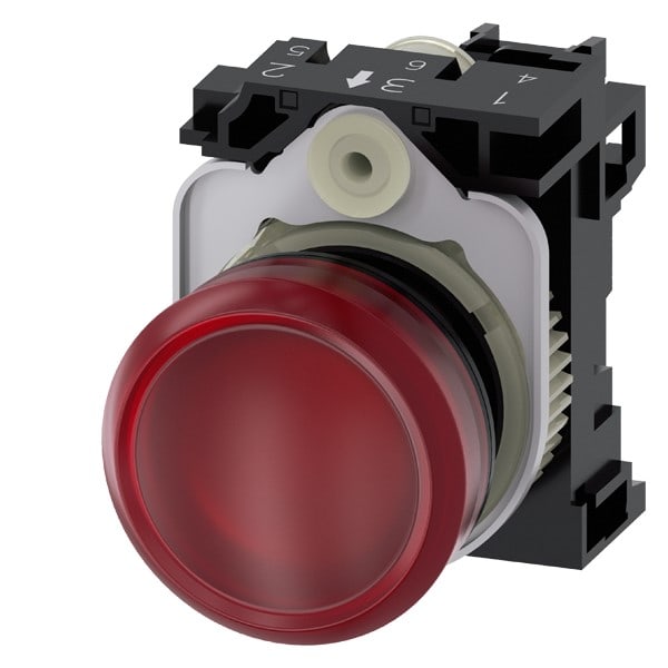 SIEMENS SIE3SU11066AA201AA0 IND.LUM.ROSSO LENTE LISCIA LED 230V AC