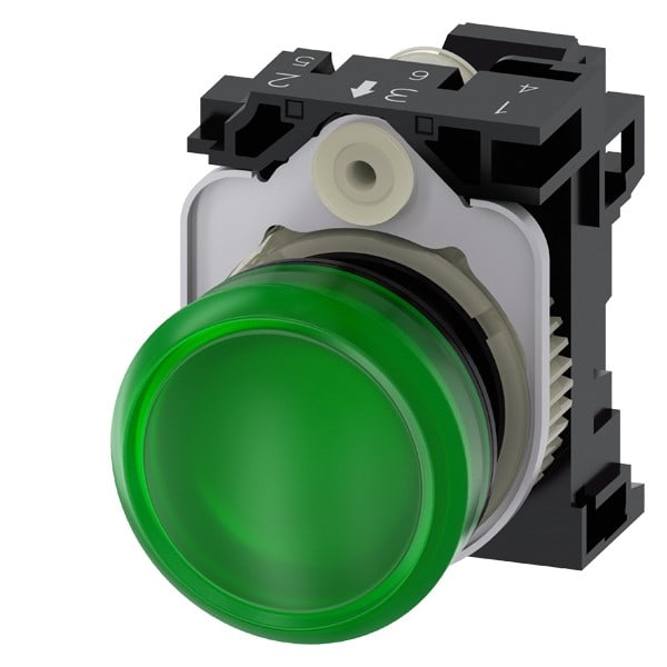 SIEMENS SIE3SU11036AA403AA0 IND.LUM.VERDE LENTE LISC.MOLL.LED 110V A