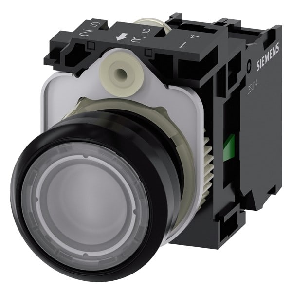 SIEMENS SIE3SU11020AB701BA0 PULS.LUM.PIATTO TRASP.LED 24V UC 1NA
