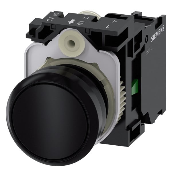 SIEMENS SIE3SU11000AB101BA0 PULS. PIATTO NERO 1NA