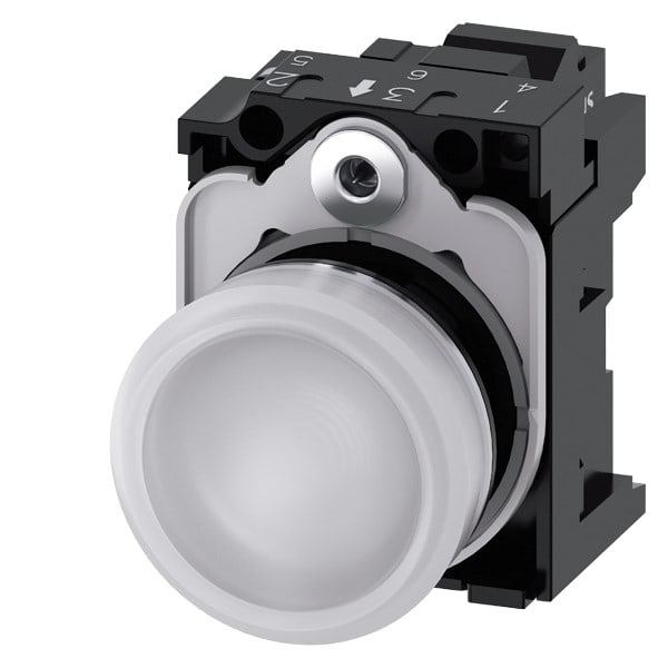 SIEMENS SIE3SU11566AA603AA0 IND.LUM.BIANC.LENTE LISC.MOLL.LED 230V A