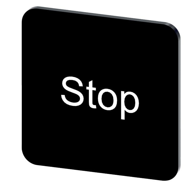 SIEMENS SIE3SU19000AF160DS0 TARGH.ADES. NERA 22X22MM SCRIT. STOP
