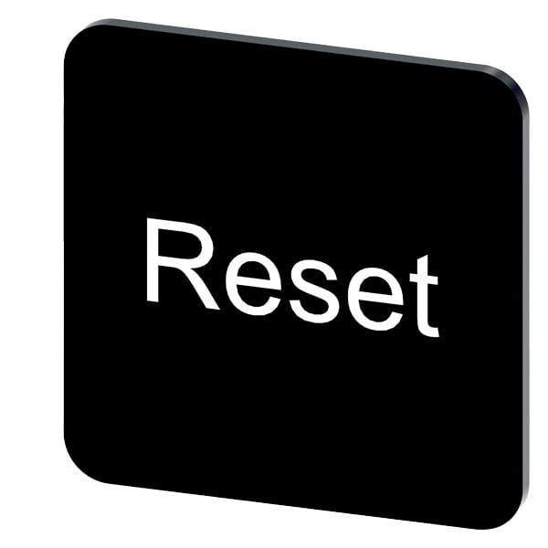 SIEMENS SIE3SU19000AF160DU0 TARGH.ADES. NERA 22X22MM SCRIT. RESET