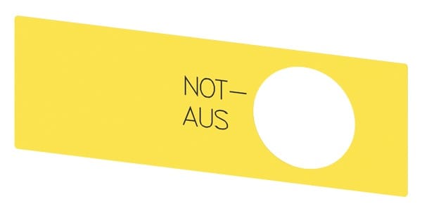 SIEMENS SIE3SU19000BE310AS0 TARGH.ADESIVA GIALLA NOT-AUS