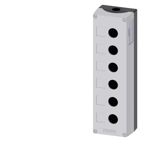 SIEMENS SIE3SU18560AA000AB1 PULSANTIERA VUOTA GRIGIA 6 FORI