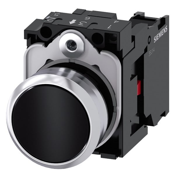 SIEMENS SIE3SU11500AB101CA0 PULS. PIATTO NERO 1NC