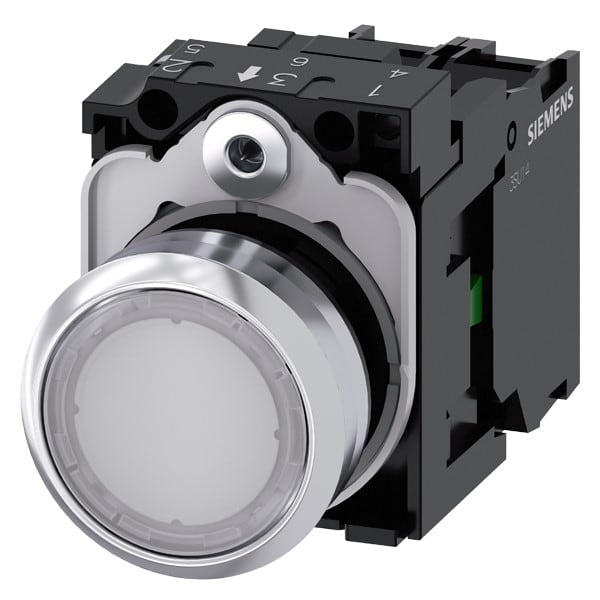 SIEMENS SIE3SU11560AB601BA0 PULS.LUM.PIATTO BIANCO LED 230V AC 1NA
