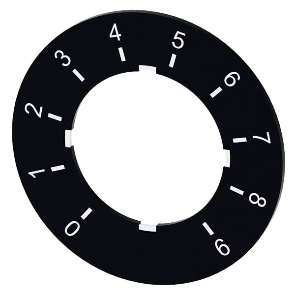 SIEMENS SIE3SU19000BG160RT0 TARGH.ADES. NERA X POTENZ. SCR. 0 - 9