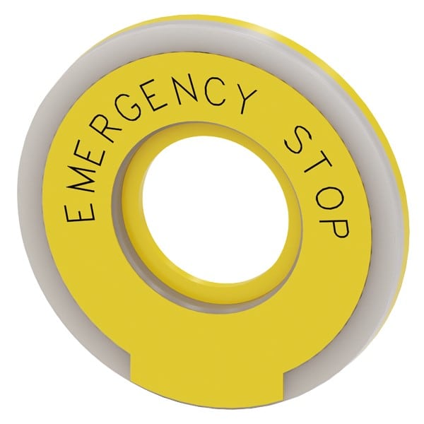 SIEMENS SIE3SU19010BD310DA0 ETICHETTA EMERGENCY STOP ILLUMINABILE