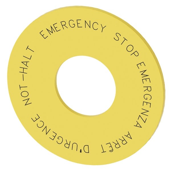SIEMENS SIE3SU19000BN310NC0 ETICHETTA GIALLA 60MM EMERGENZA.4 LINGUE