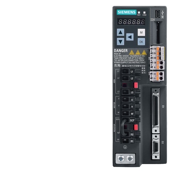 SIEMENS SIE6SL32105FE104UA0 SINAMICS V90, 3 AC 400V 0.4KW