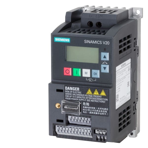 SIEMENS SIE6SL32105BB125UV1 SINAMICS V20, 1AC230V 0,25KW UNFILTERED