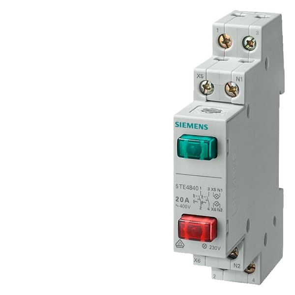 SIEMENS SIE5TE4840 PULSANTE LUM. 2T. 1NA+1NA 20A 400VCA 1UM