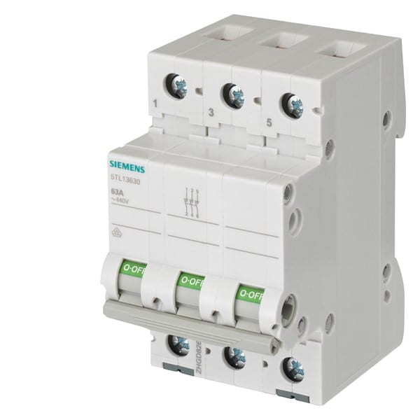 SIEMENS SIE5TL13630 INT.MAN-SEZ 3P 63A 400VCA ACC.CA 3UM